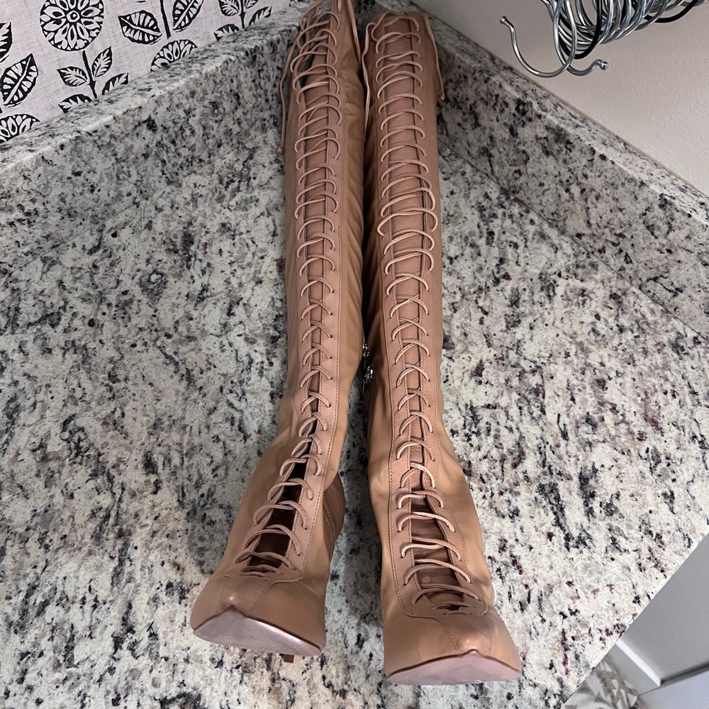 Schutz lace up OTK (not thigh high)